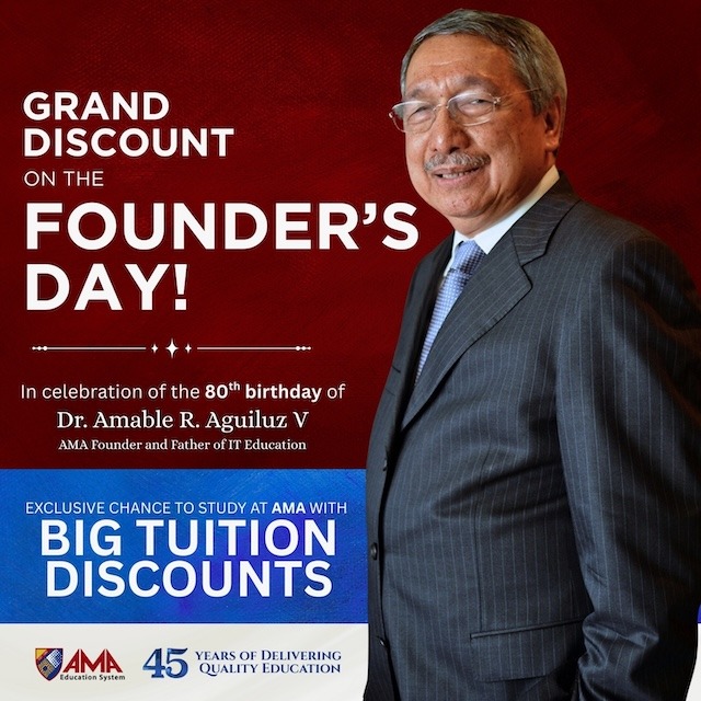 AMA Education System Announces 80% Tuition Fee Discount in Celebration of Chairman’s 80th Birthday