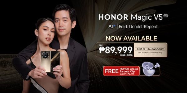 HONOR Magic V5 Now Available Nationwide with FREE HONOR Choice Earbuds Clip!