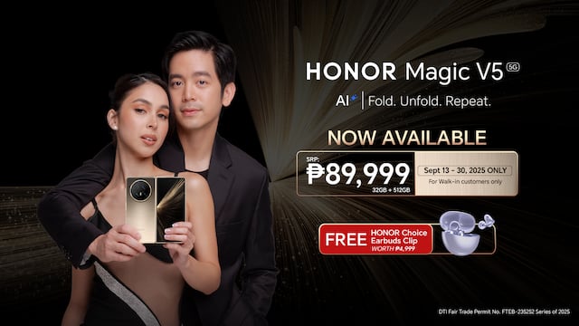 HONOR Magic V5 Now Available Nationwide with FREE HONOR Choice Earbuds Clip!