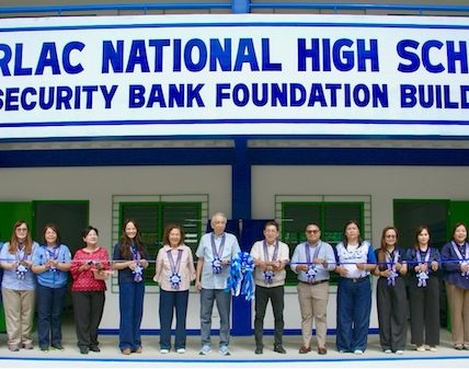 Security Bank Foundation and JVRFI deliver new classrooms to Tarlac National High School