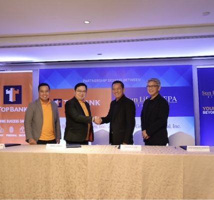 SUN LIFE GREPA AND TOP BANK PHILIPPINES PARTNER TO PROVIDE GREATER FINANCIAL ACCESS ACROSS THE COUNTRY