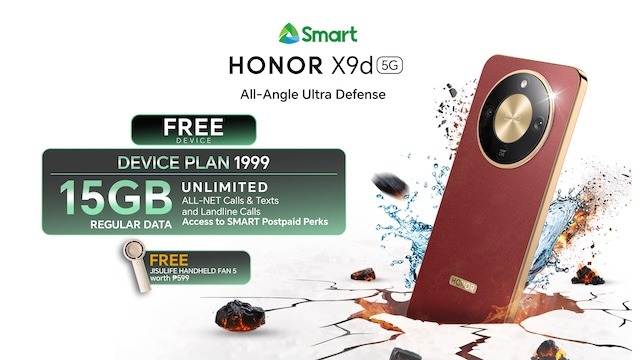 Get the HONOR X9d 5G with Zero Cash Out on Smart Postpaid Plan 1999