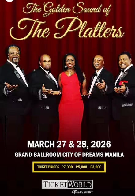 City of Dreams Manila’s March dual concerts spark summer nostalgia: Gabby Concepcion at Centerplay, and “The Golden Sound of the Platters” at the Grand Ballroom 