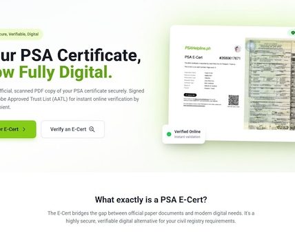 The Digital Advantage: Introducing the PSA E-Certificate Service Powered by PSAHelpline.ph