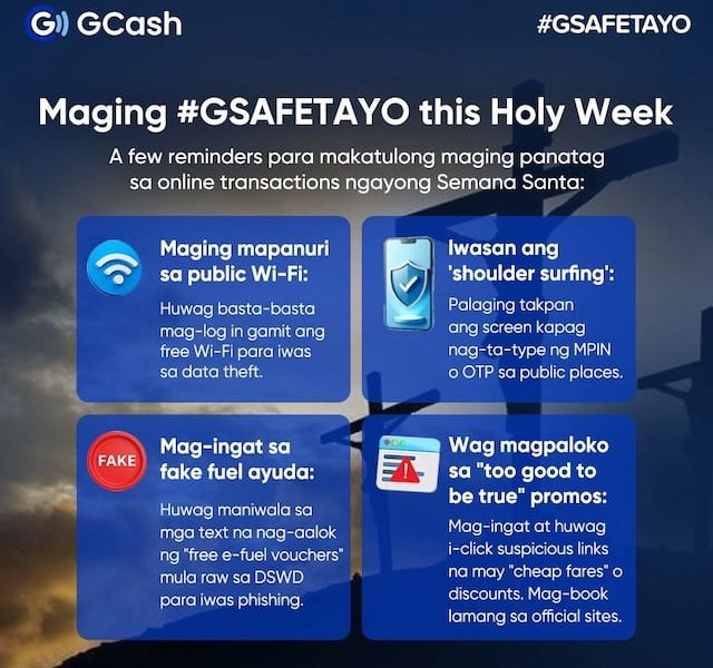 GCash urges vigilance against online scams and fraud this Holy Week