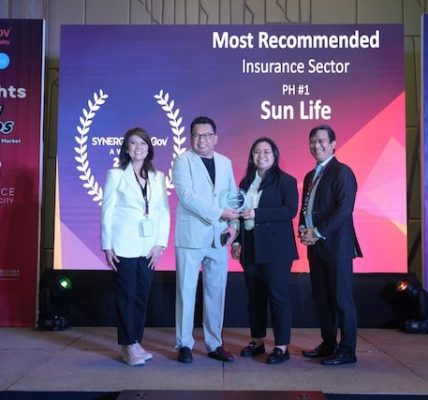 Sun Life Philippines named Most Recommended Brand in Insurance Sector at the 2026 Synergy-YouGov Awards