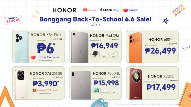 HONOR Makes Back-to-School Shopping ‘Bongga’ with Big 6.6 Deals and Student Productivity Bundles 