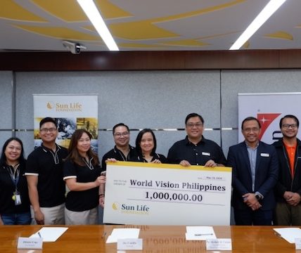 Sun Life Foundation bolsters World Vision Philippines’ disaster response program with PHP 1M donation