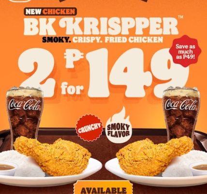 BURGER KING® IS DOING NATIONAL FRIED CHICKEN DAY THE BK WAY: GET 2 BK KRISPPER® FOR JUST ₱149