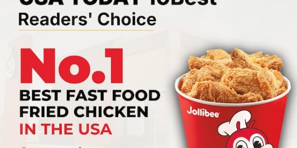Jollibee is Voted USA TODAY’s No. 1 Best Fast Food Fried Chicken for Third Straight Year