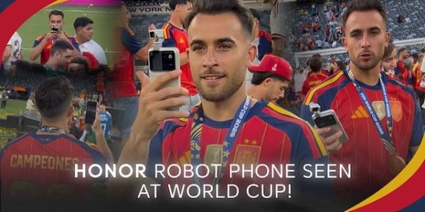 HONOR Robot Phone Makes Surprise Appearance During Spain's World Cup Celebration