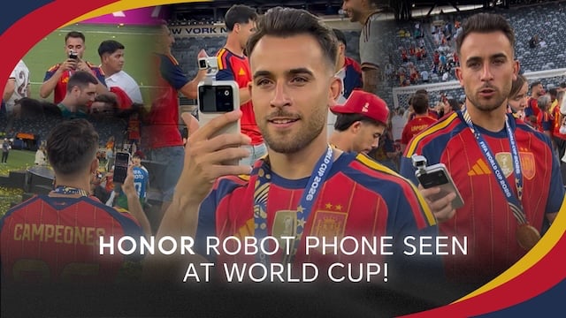 HONOR Robot Phone Makes Surprise Appearance During Spain's World Cup Celebration