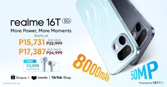 realme 16T 5G launches in the Philippines for as low ₱37/day via Home Credit