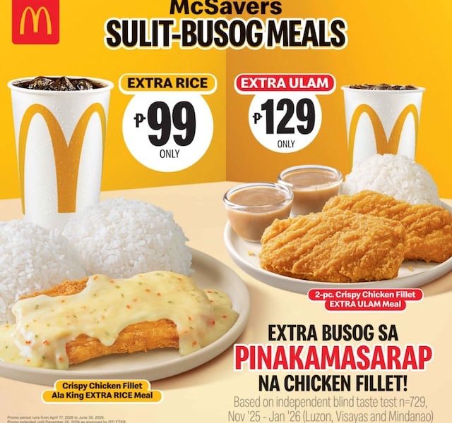 Filipinos have spoken: Pinakamasarap ang McDonald’s Chicken Fillet, according to a consumer study 