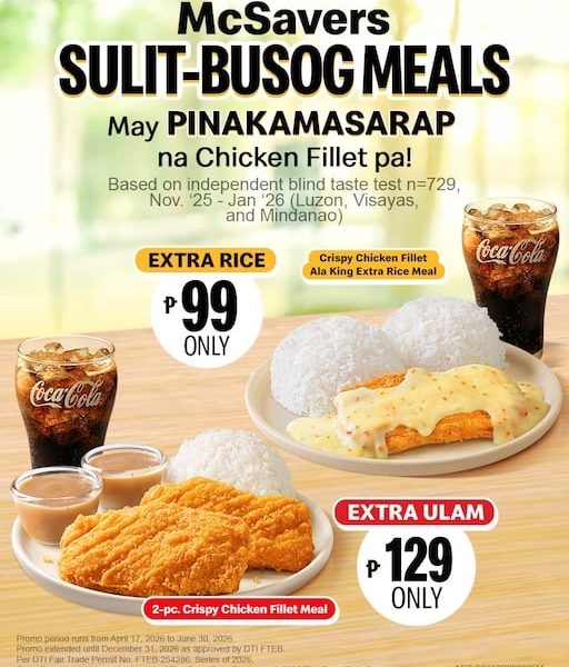 Two decades on, McDonald’s best-tasting Crispy Chicken Fillet gives more fill and more value with Sulit Busog Meals
