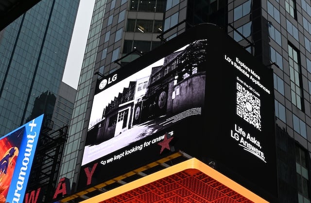 LG ELECTRONICS BRINGS ITS HERITAGE OF CUSTOMER CENTRIC INNOVATION TO TIMES SQUARE