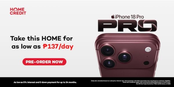 Pre-order and Own the Latest iPhone 18 Pro and iPhone 18 Pro Max For as Low as ₱137 per Day with Home Credit