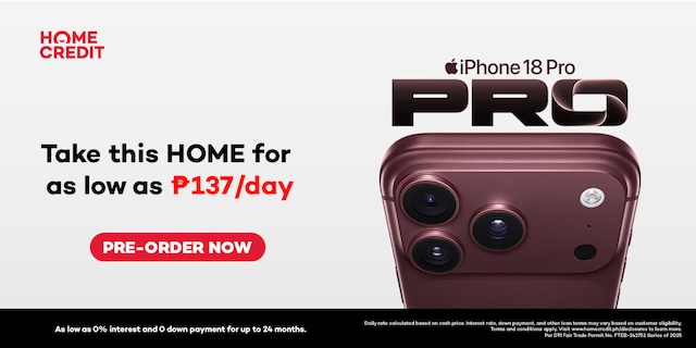 Pre-order and Own the Latest iPhone 18 Pro and iPhone 18 Pro Max For as Low as ₱137 per Day with Home Credit